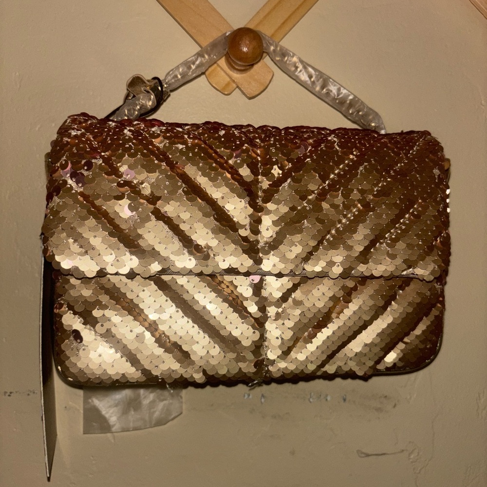 Nicole by Nicole Miller Gold Quilted Clutch
